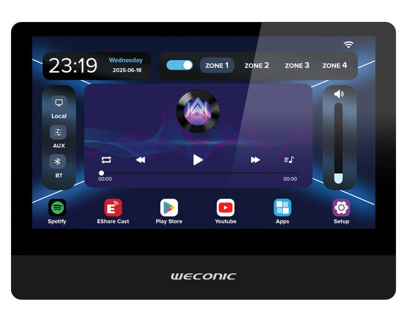 Weconic 10" Touchscreen Wall Amplifier with 6" Ceiling Speaker Package