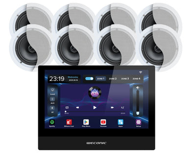 Weconic 10" Touchscreen Wall Amplifier with 6" Ceiling Speaker Package