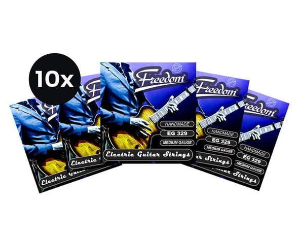 Freedom 10 Pack Electric Guitar Strings - Medium Gauge EG329-10PK 
