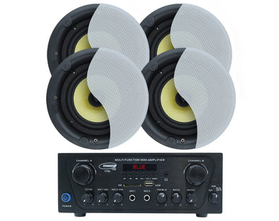 Bluetooth Amplifier + 4x8" Ceiling Speakers Package Cafe Restaurant 172C+2xLGC83