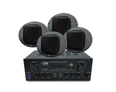 Bluetooth Amplifier + 4x2.5" Ceiling Speaker Package Cafe Restaurant 172C+SA150B 