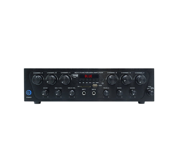 480W Bluetooth Amplifier 6 Channel Multi Zone 176C