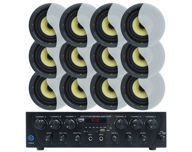 Bluetooth Amplifier + 12x 6" Indoor Ceiling Speaker Package 176C+6xLGC63