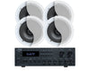 Weconic 6" Indoor Ceiling Speaker Set with Bluetooth Amplifier Cafe Restaurant 182C+2xC62