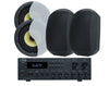 Weconic 6" Indoor Outdoor Ceiling Speaker Package with Bluetooth Amplifier 182C+LGC63+WTP660-BLK