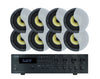 Weconic 6" Rimless Ceiling Speaker System with 4 Zone Bluetooth Amplifier LGC63
