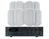 Weconic Outdoor Speaker Package with 320W Bluetooth Amplifier White 184C+4xWTP660WHT