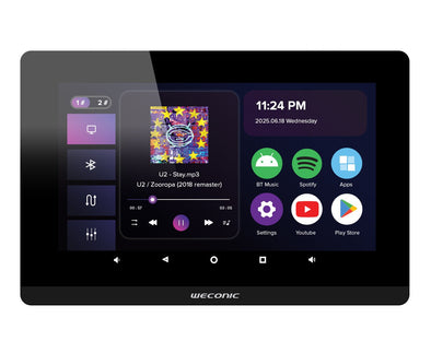 Weconic 7" Touchscreen Wall Amplifier with 6" Speaker Package
