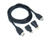 HDMI to HDMI 1.5m Mini Micro Tips HD 4K TV Monitor Projector HDMI3IN1 