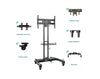 32" - 75" TV Trolley Floor Stand on Wheels 45kg Capacity AVA1500