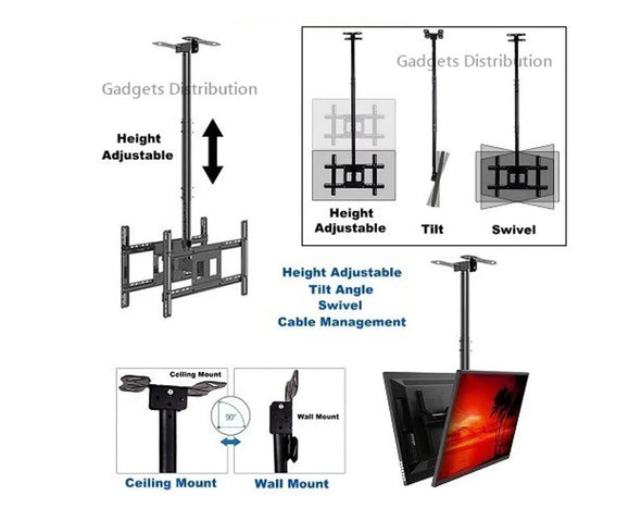 Double Ceiling TV Mount 32" - 65" B011