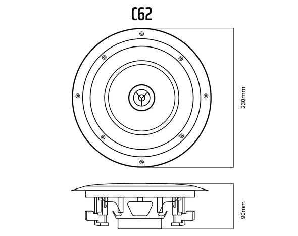 Bluetooth Amplifier + 6x 6" Indoor + 2 x 6.5" Outdoor Ceiling Speaker Package 174C+3xLGC63+1xWTP660