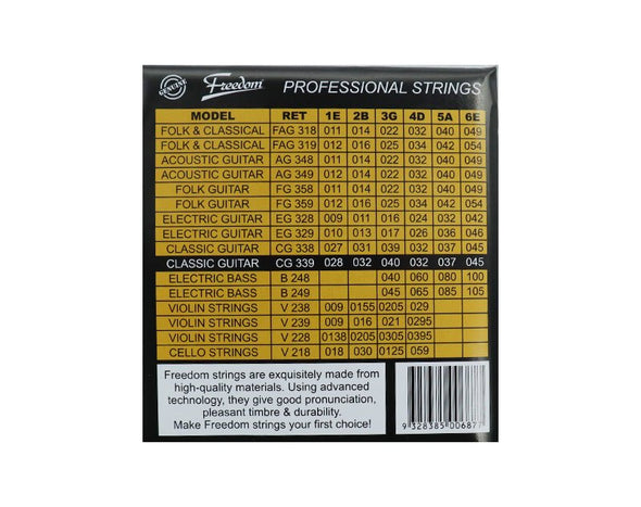Freedom 10 Pack Medium Gauge Classical Guitar Strings CG339-10PK 