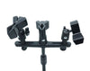 Triple Desk Mic Stand Sturdy Metal Base Guitar Drums Recording DS-47 