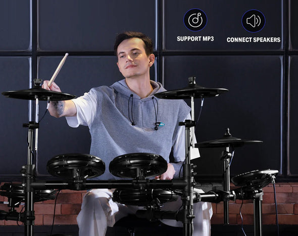 Donner Electronic Drum Set Kit with Stool Sticks Headphones DED-400