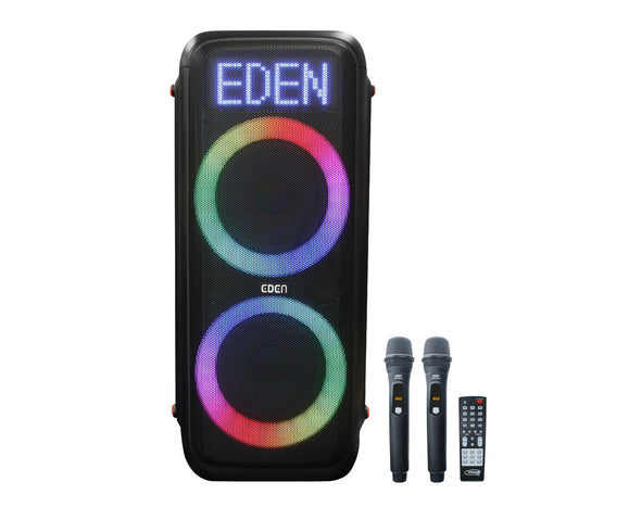 EDEN Bluetooth Portable Party Speaker Dual UHF Wireless Microphone 120W ED-851
