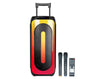 Precision Audio Portable Bluetooth Karaoke Music System Party Speaker LED Lights Dual Wireless Microphones ED1015 