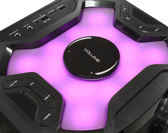 EDEN Bluetooth Portable Party Speaker Dual UHF Wireless Microphone 80W ED-1036