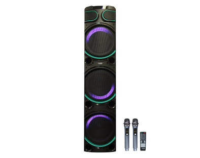 EDEN Bluetooth Portable Party Speaker Dual UHF Wireless Microphone 80W ED-1036