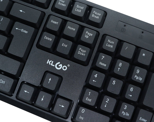 KLGO Wired QWERTY Keyboard & Mouse Combo JP-1