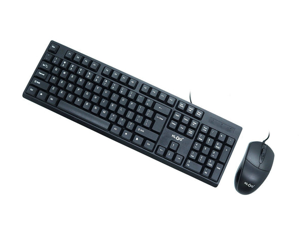 KLGO Wired QWERTY Keyboard & Mouse Combo JP-1
