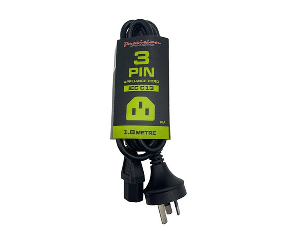 Power Cable IEC C13 to 3-Pin AU Mains Kettle Cord 1.8m KETTLE1.8 