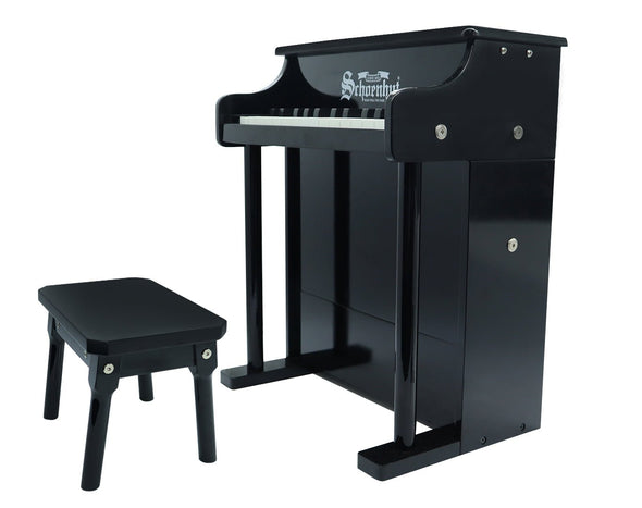 Schoenhut Elite Spinet Kids Toy Wooden Piano 25 Key Black S876-BLK