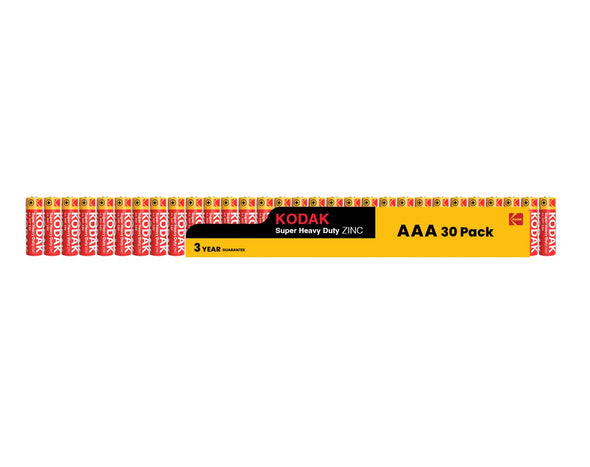 AAA Kodak 30 Pack Zinc Super Heavy Duty