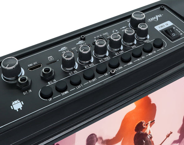 Weconic 15.4" Portable Touchscreen Bluetooth Karaoke Speaker with Wireless Microphones LG15S