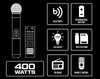 Precision Audio 400W Portable Karaoke Speaker Wireless Microphone LG620 