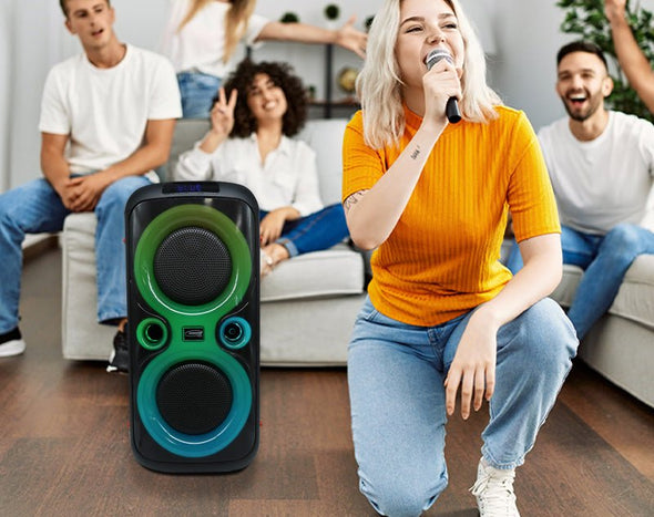 Precision Audio 400W Portable Karaoke Speaker Wireless Microphone LG620 