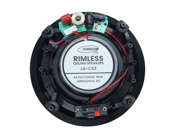 Weconic 6" Indoor Outdoor Ceiling Speaker Package with Bluetooth Amplifier 182C+LGC63+WTP660-WHT