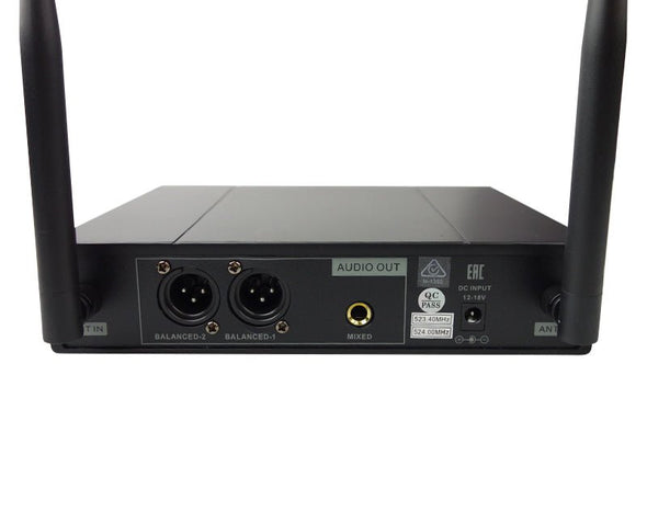 Twin Channel UHF Wireless Microphone System MIC22 
