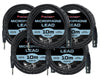 Precision Audio 5 Pack 1/4" to XLR Studio Stage Microphone Lead 10m MJACK10x5