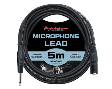 Precision Audio 1/4" to XLR Male Microphone Lead 5m XLRJACK5