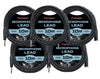 Precision Audio 5 Pack 1/4" to XLR Male Microphone Lead 10m XLRJACK10x5