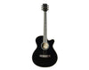 Legacy 40" Acoustic Guitar Cutaway Black Finish MJG-305C-BLK