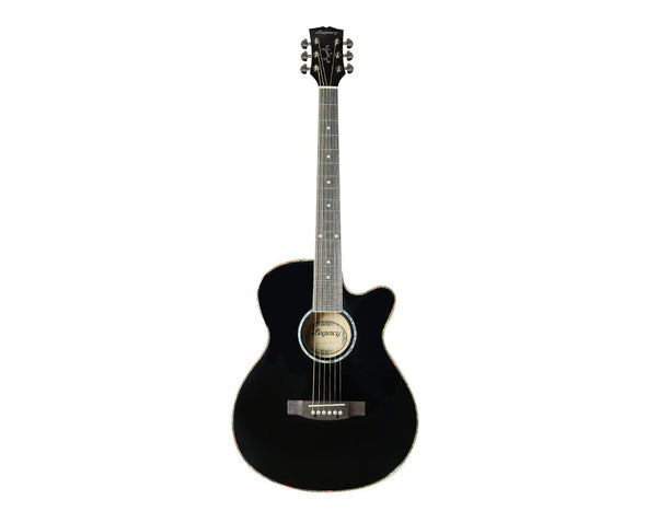 Legacy 40" Acoustic Guitar Cutaway Black Finish MJG-305C-BLK