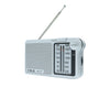 Portable Pocket AM FM Radio Speaker 3.5mm Earphone Jack MK-307-SIL