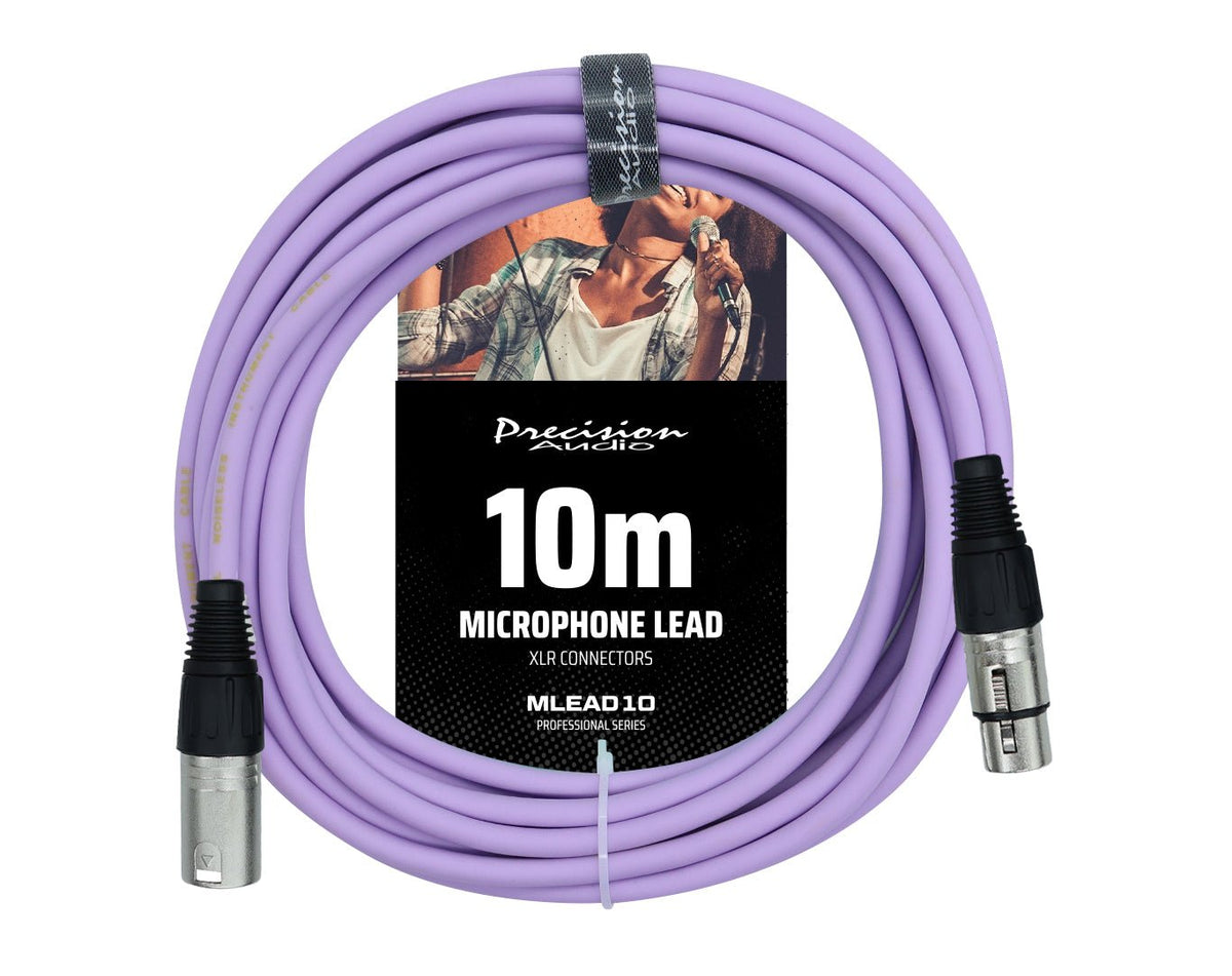 Precision Audio XLR To XLR Studio Stage Microphone Lead Purple 10m MLE ...