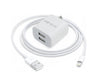Dual USB Adaptor with USB to Lightning Cable Combo Quick Charge Charger GO302