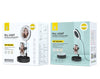 Moveteck Ring Light Stand Mirror Phone Holder Streaming Makeup Mirror NR9201 