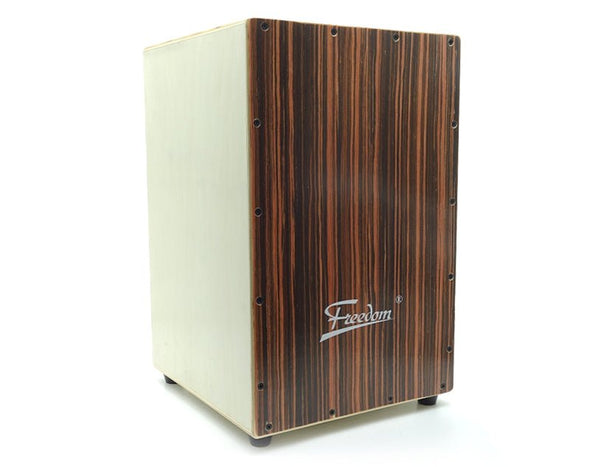 Freedom Cajon Box Drum Snare Wire Padded Case Natural Finish DB01-NAT 