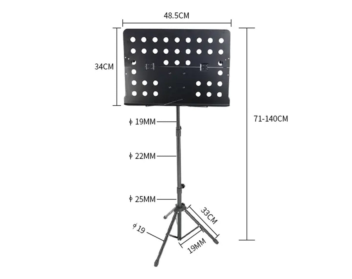 Music Note Stand Sheet Holders Adjustable MS190 – Precision Audio Wholesale