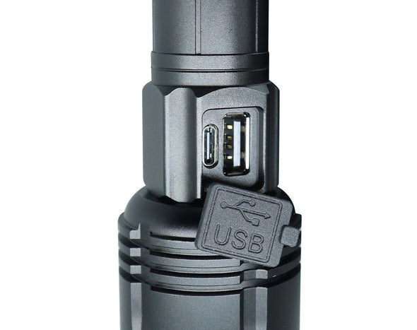 Andowl Aluminium Alloy Torch Flashlight USB Charging Q-D977C