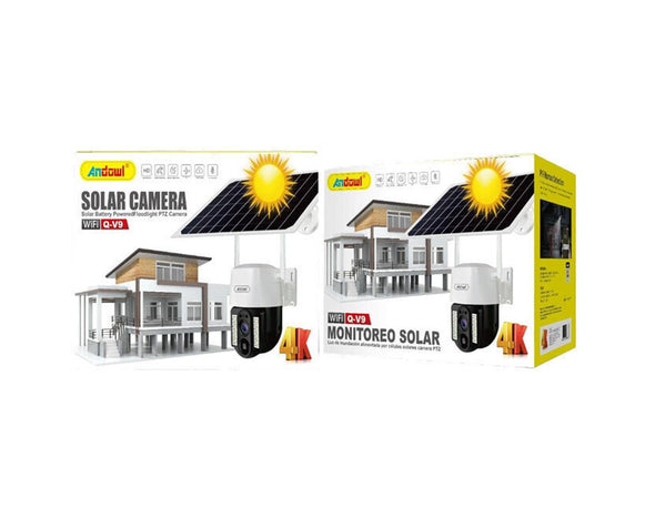 Andowl Outdoor WiFi Security Camera with Solar Panel Q-V9