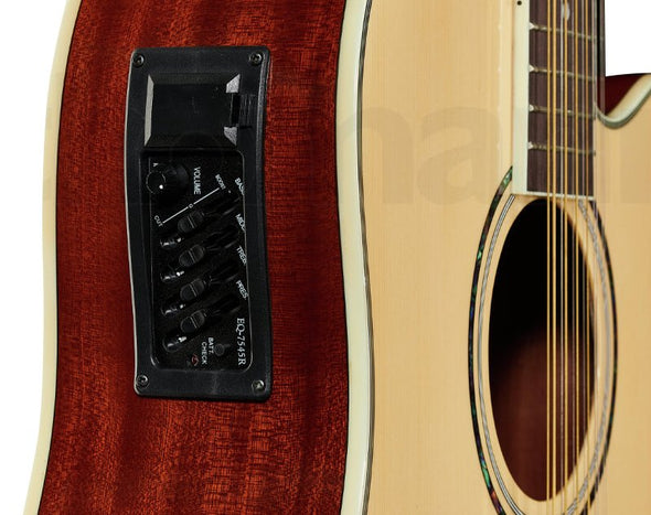41" 12 String Acoustic Guitar Cutaway With Pickup RBG41-12 