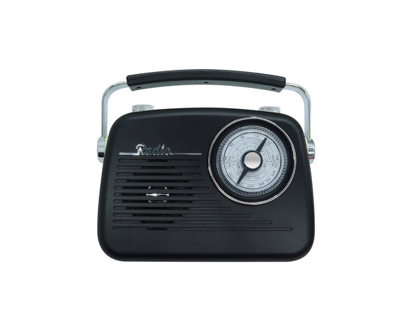 CMIK Retro Bluetooth Speaker AM FM SW Radio Rechargeable Black MK-2181BT-BLK