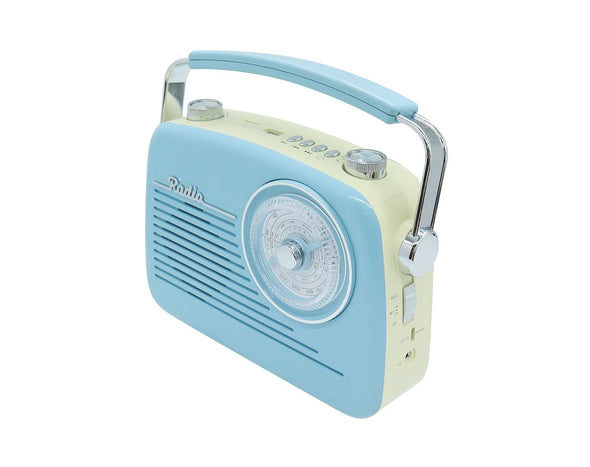 CMIK Retro Bluetooth Speaker AM FM SW Radio Rechargeable Blue MK-2181BT-BLU