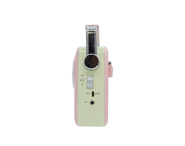 CMIK Retro Bluetooth Speaker AM FM SW Radio Rechargeable Pink MK-2181BT-PNK